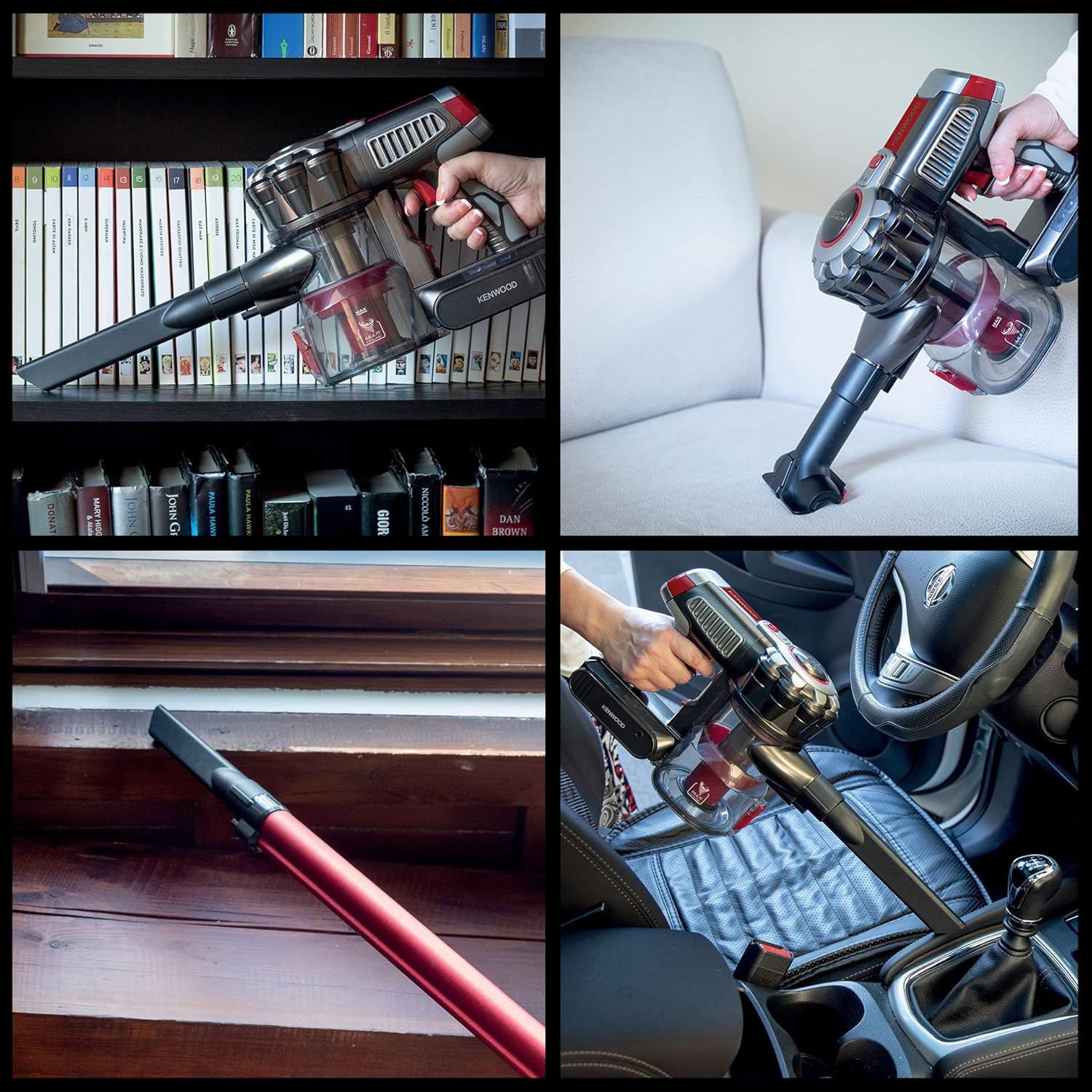 Kenwood 2-in-1 Cordless Stick and Handheld Vacuum Cleaner 22.2 Volt - SVM12.000RD