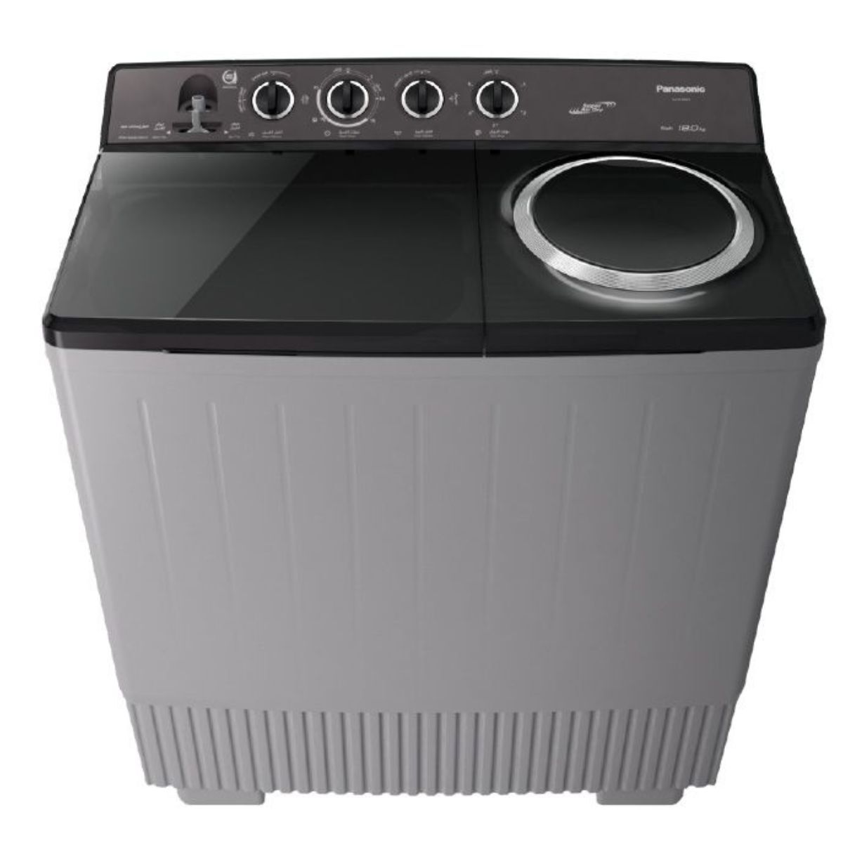Panasonic Twin Tub Washing Machine 18KG,13KG,Abaya Wash - Silver