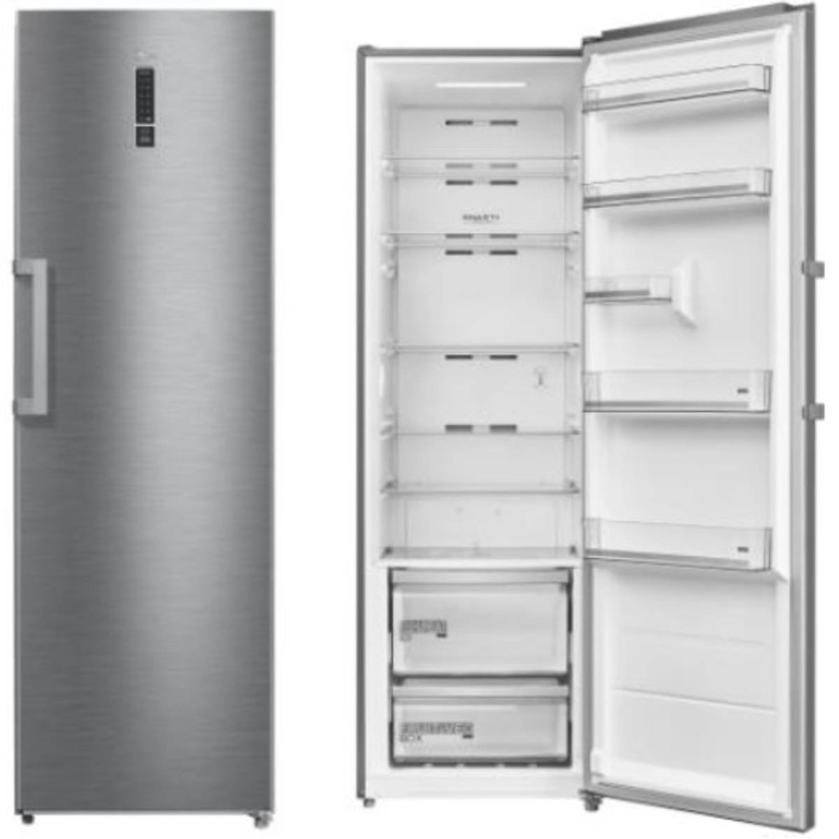 Midea Upright Refrigerator 502 Liters 17.7 CFT, Bru Steel - MDRD502FEE46AE