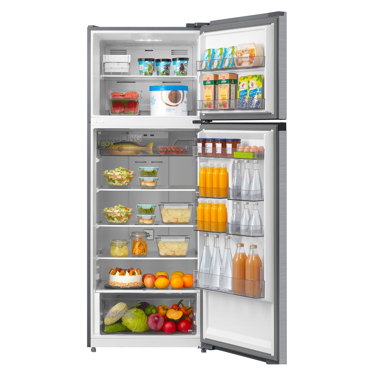 Midea Top Mount Freezer Refrigerator 654 Liters 22.7 CFT, Silver - MDRT645MTE46AED