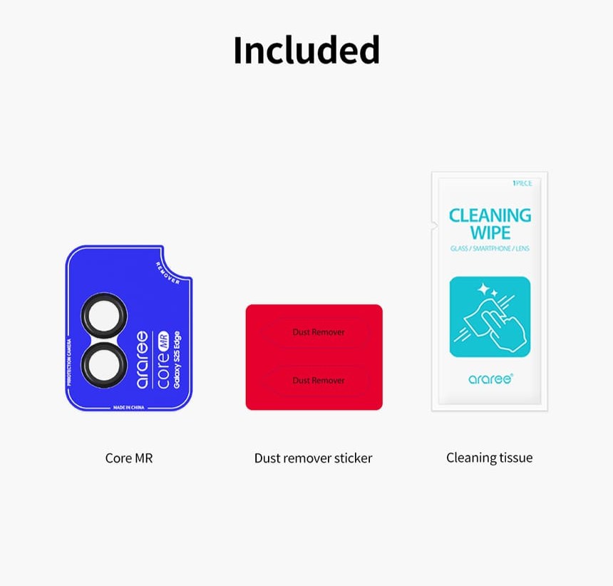 Araree Samsung S25 Edge Metal Ring Camera Lens - Clear