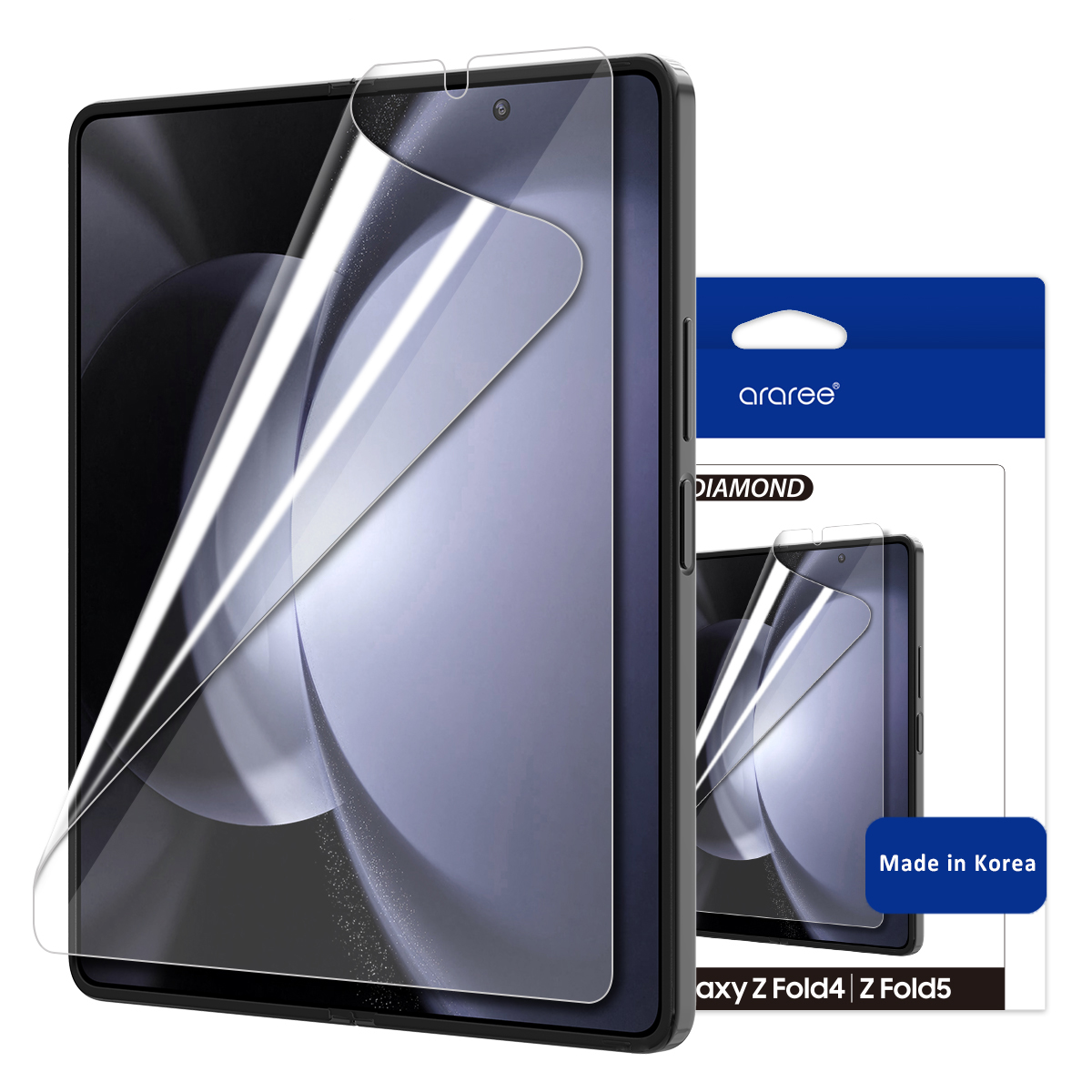 Araree Pure Diamond Inner Screen Protective Film For Samsung Galaxy Z Fold 5 (1Pcs) - Clear