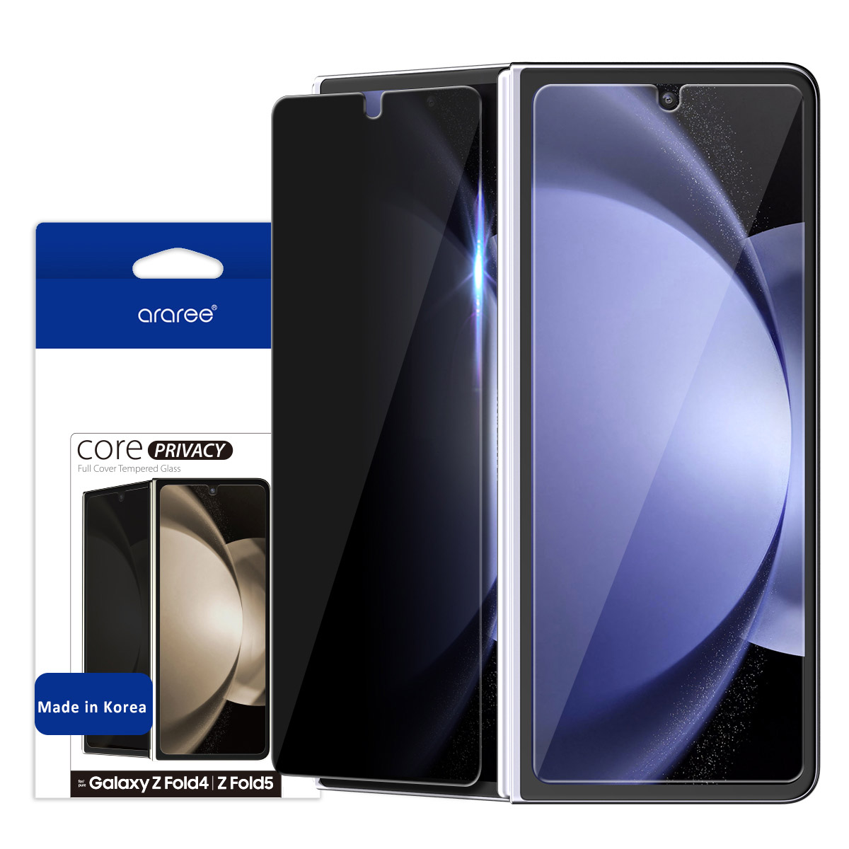 Araree Sub Core Front Tempered Glass For Samsung Galaxy Z Fold 5 (1Pcs) - Privacy