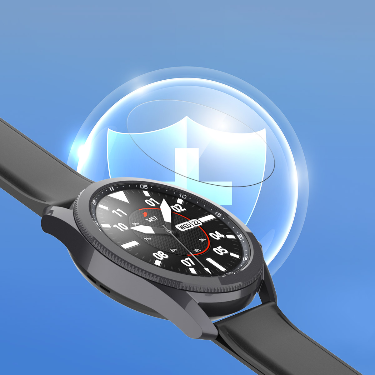 Araree Sub Core Anti-bacterial Tempered Glass for Samsung Galaxy Watch 3 - 41mm - Clear