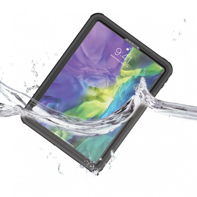 Armor-x Mxs Series Case for iPad Pro 11 (2020) Waterproof Case With Handstrap & Kickstand & X-mount - Black