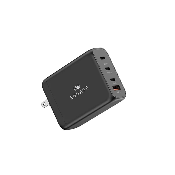 Engage 100W Power Adapter With Interchangeable UK/EU Plug & 4 Ports