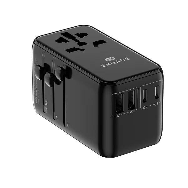 Engage 65W Universal Travel Adapter Dual USB-C/A Ports - C Cable