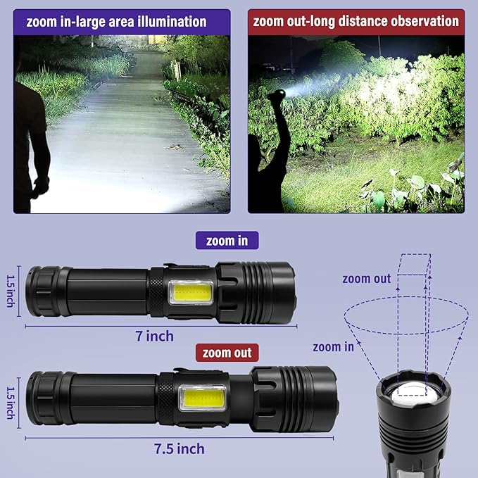 Portable Bright Rechargeable Flashlight