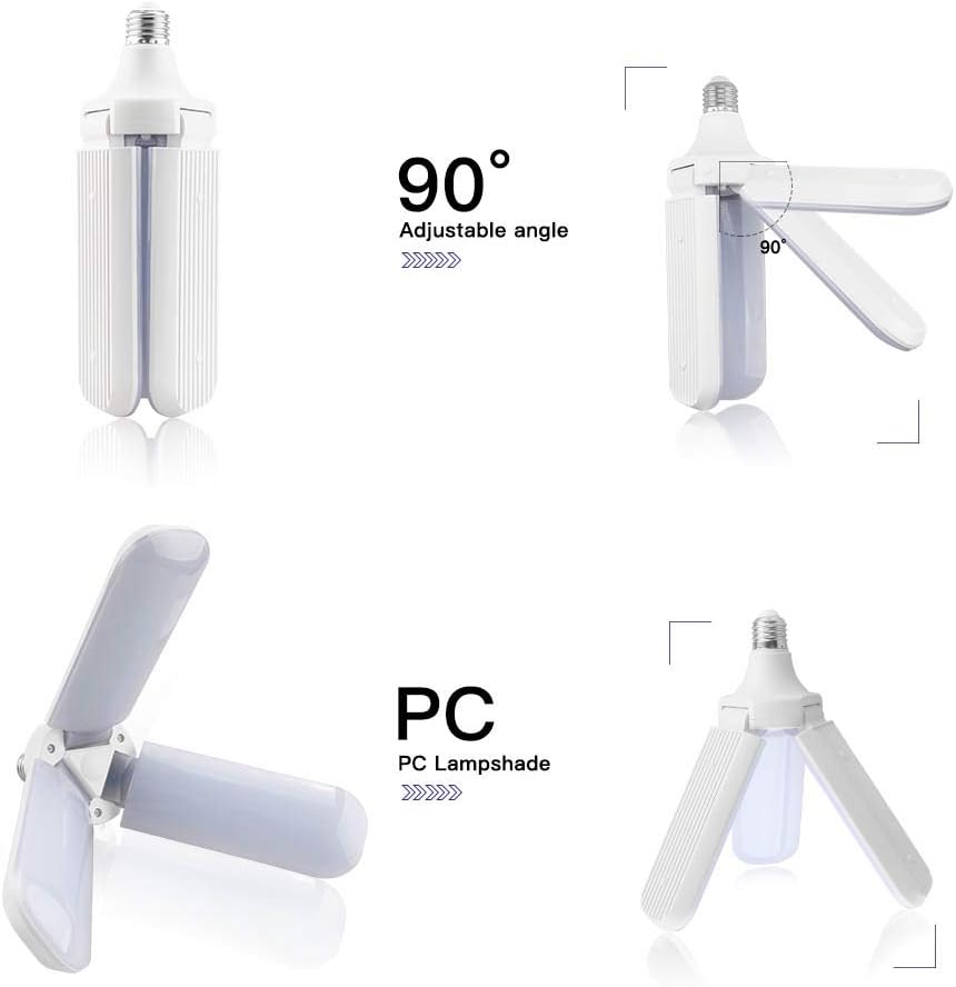 Foldable Fan Blade LED Bulb - 3 Wings