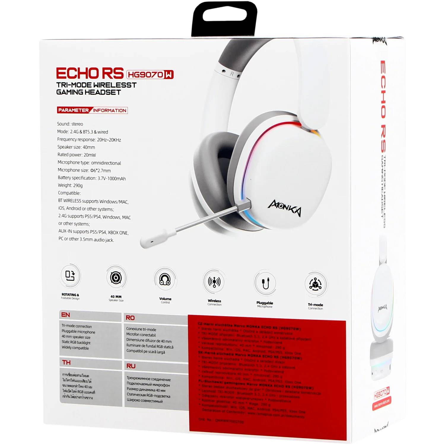 Monka Echo RS Wireless Stereo Gaming Headset HG9070