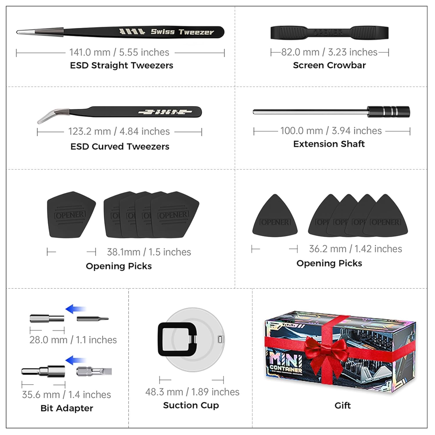 Jakmy 180 in 1 Smart LED Rectangle Electric Screwdriver Set JM-8193