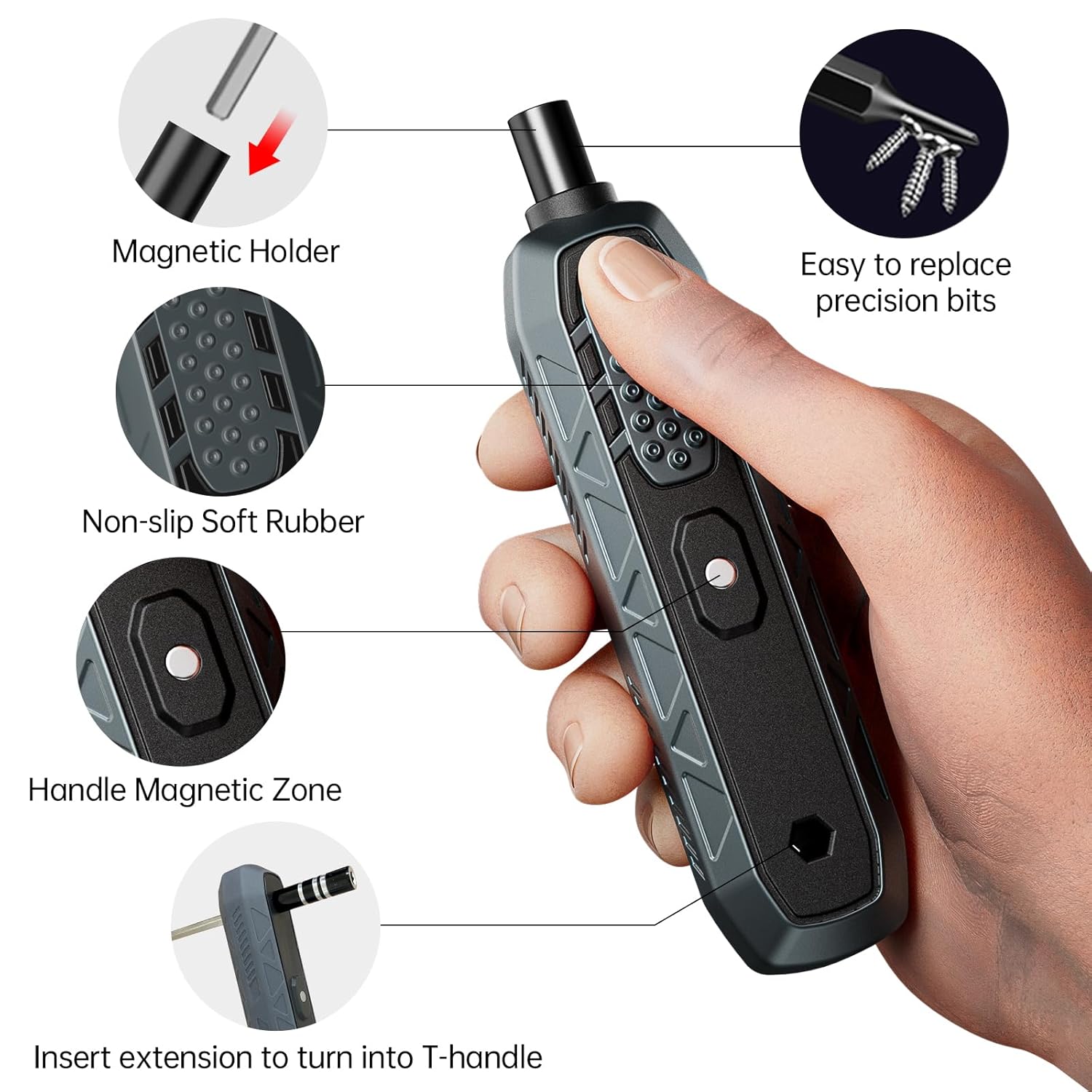 Jakmy 180 in 1 Smart LED Rectangle Electric Screwdriver Set JM-8193