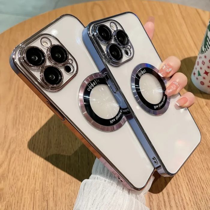 Transparent Magnetic Protective Case for iPhone 15 Pro Assorted Colours Set Of 4