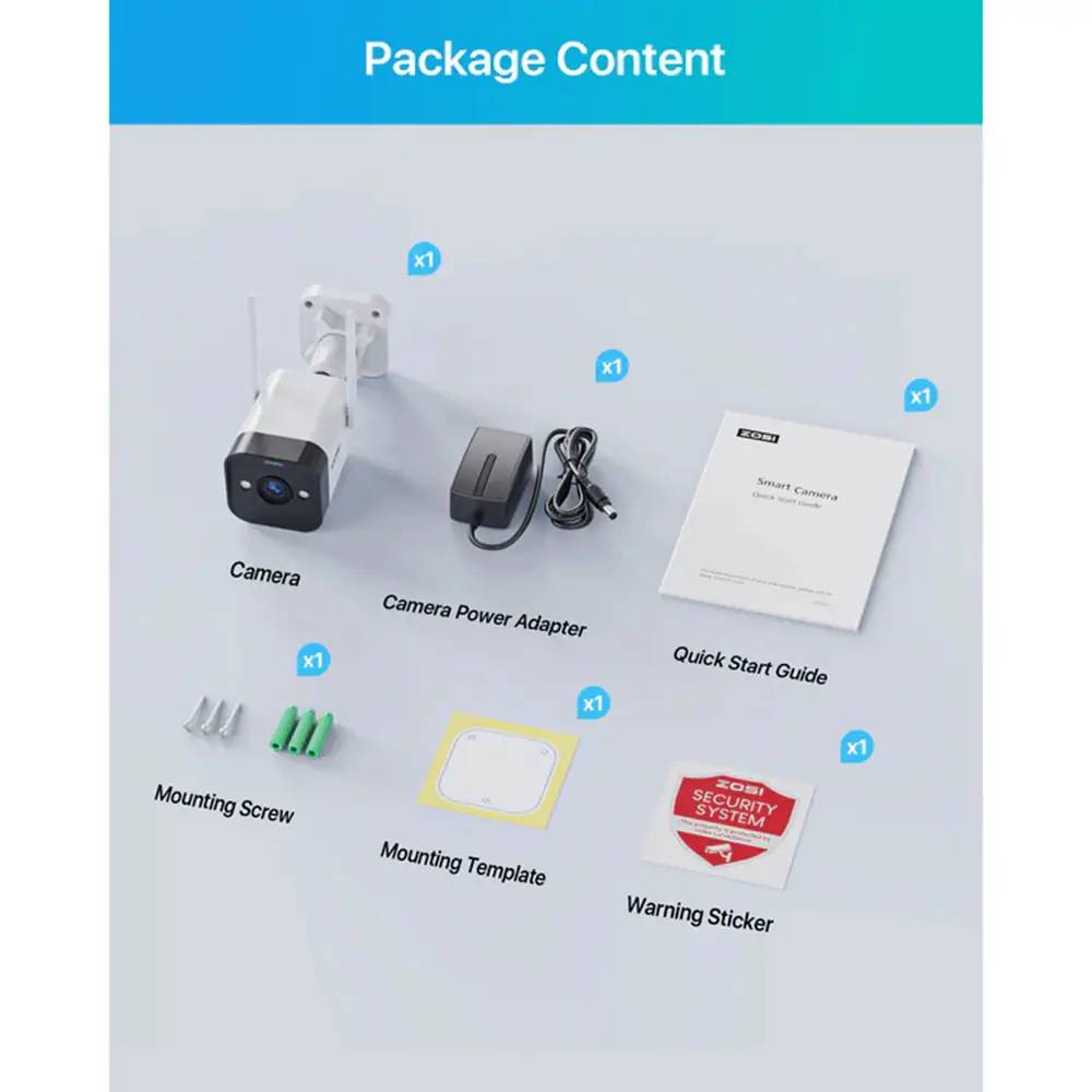 Zosi 1NC-1884M-UK WiFi Security Camera