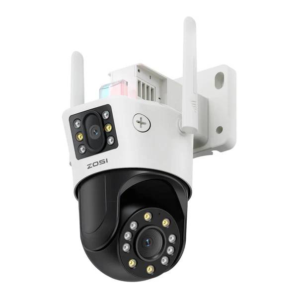 Zosi C298 2.4GHz WiFi PT Camera with Dual Lens + Up to 256GB Local Storage