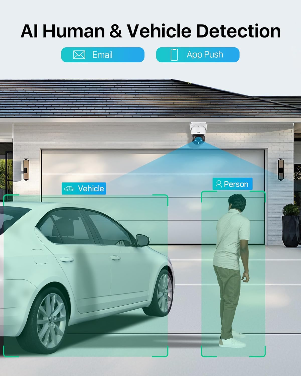 Zosi C290 2MP WiFi PT Security Camera – AI Detection & Color Night Vision