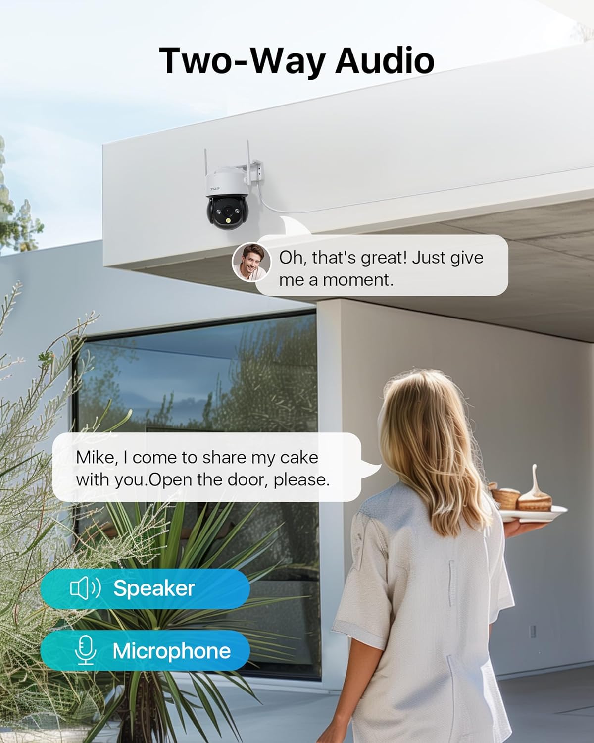 Zosi C290 2MP WiFi PT Security Camera – AI Detection & Color Night Vision