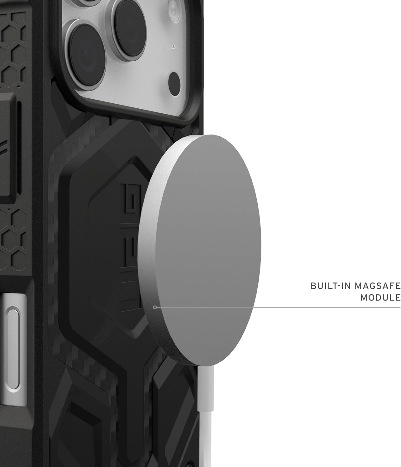 UAG Designed for iPhone 17 Pro Case Monarch Pro - Compatible with MagSafe Military Grade Protective Cover, Carbon Fiber