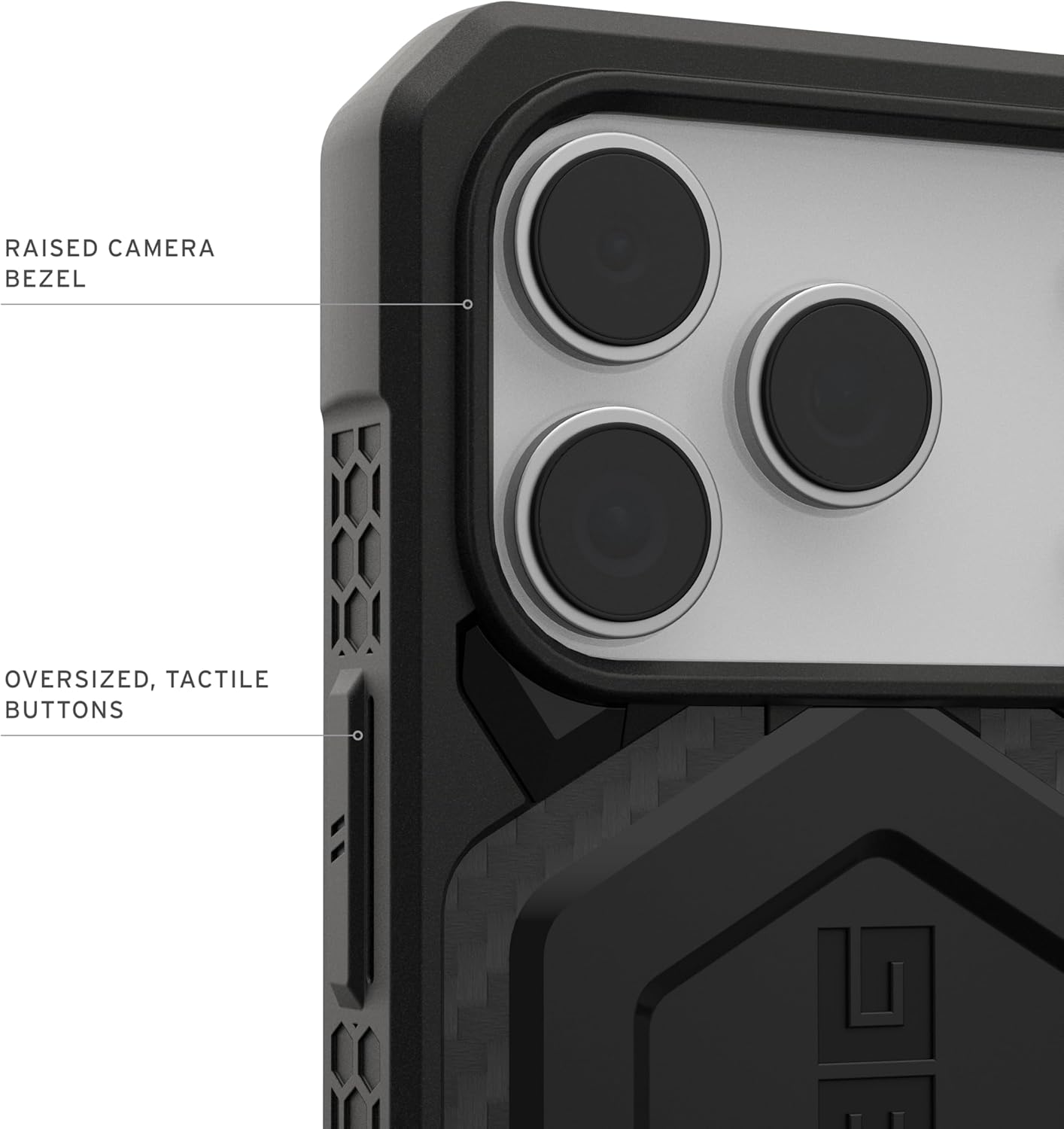 UAG Designed for iPhone 17 Pro Case Monarch Pro - Compatible with MagSafe Military Grade Protective Cover, Carbon Fiber