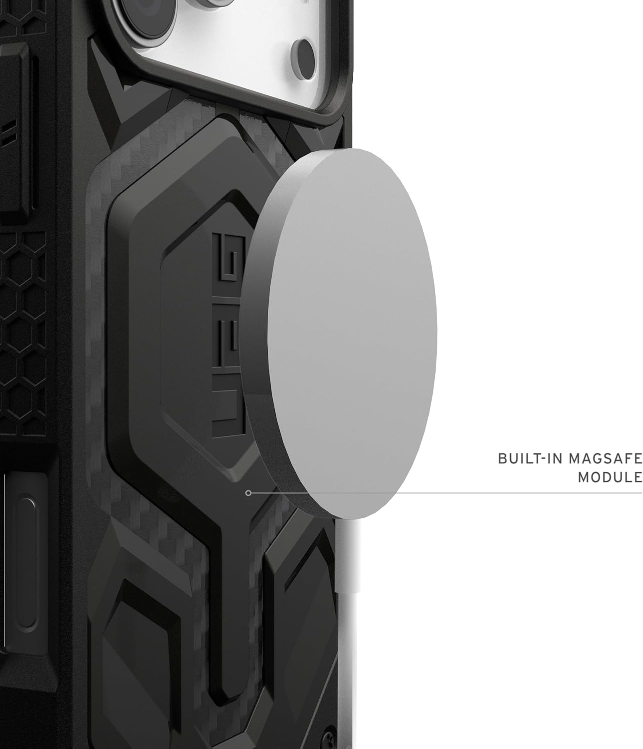 UAG Designed for iPhone 17 Pro Max Case Monarch Pro - Compatible with MagSafe Military Grade Protective Cover, Carbon Fiber