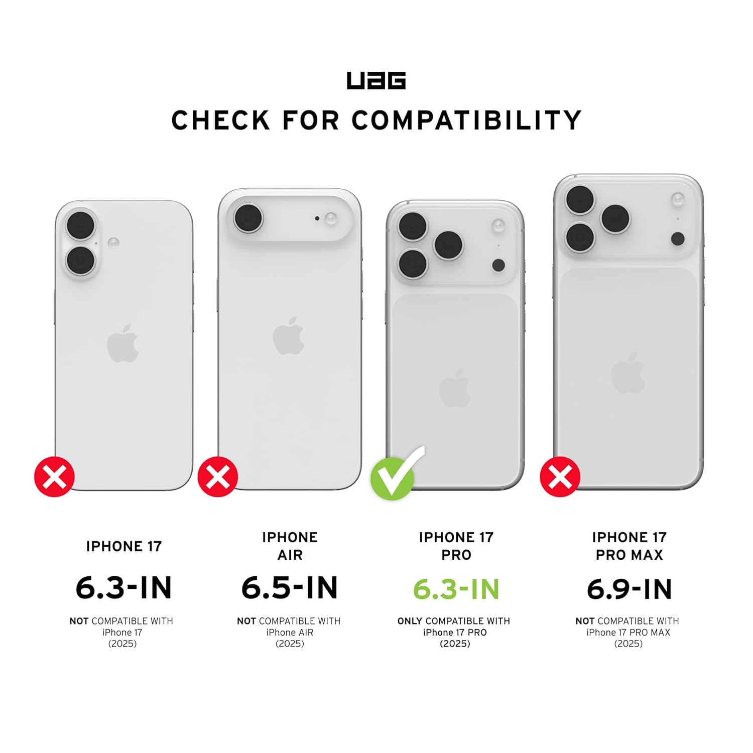 UAG Metropolis LT Mag-Safe Compatible, Rugged Shockproof Anti-Slip Military Grade Protective Case/Cover Designed for iPhone 17 Pro (2025) - Kevlar Black