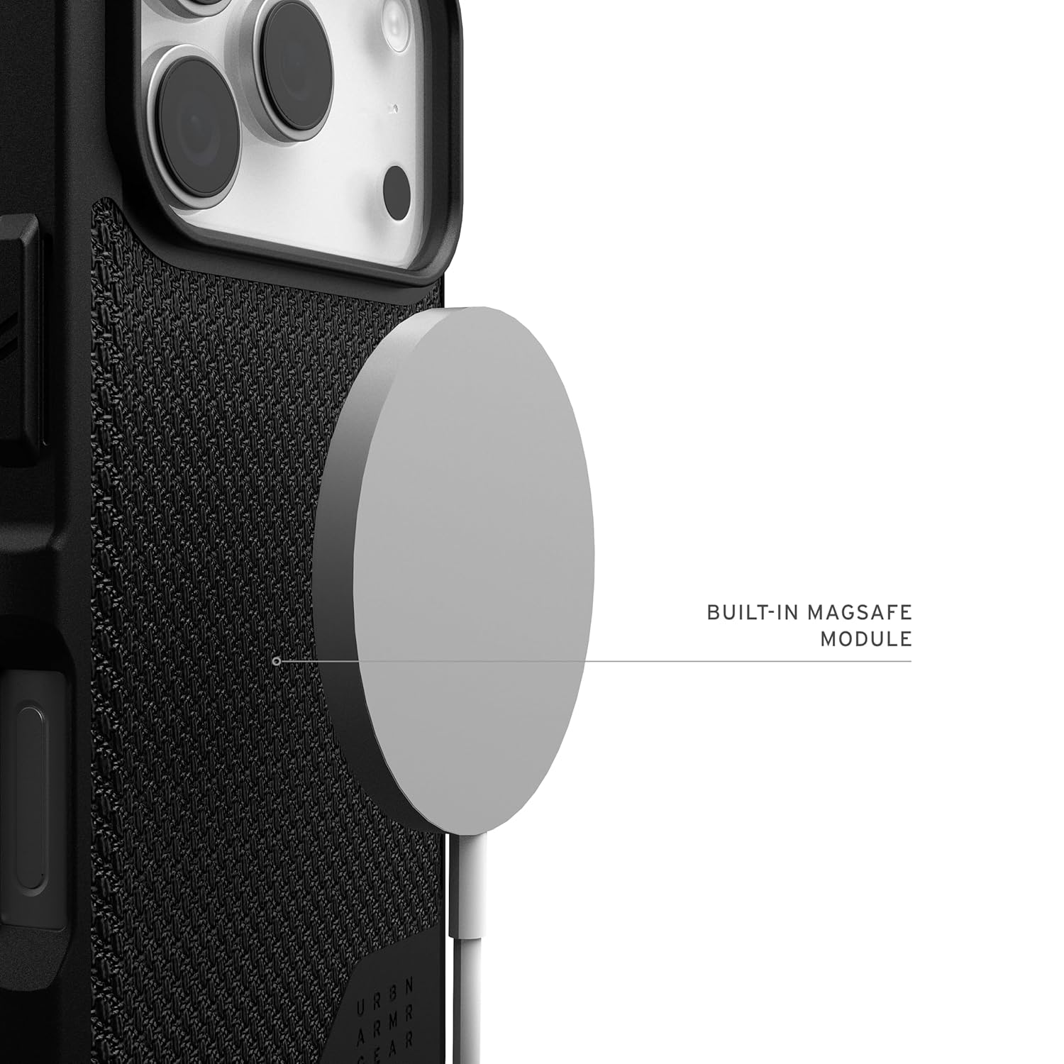 UAG Metropolis LT Mag-Safe Compatible, Rugged Shockproof Anti-Slip Military Grade Protective Case/Cover Designed for iPhone 17 Pro (2025) - Kevlar Black