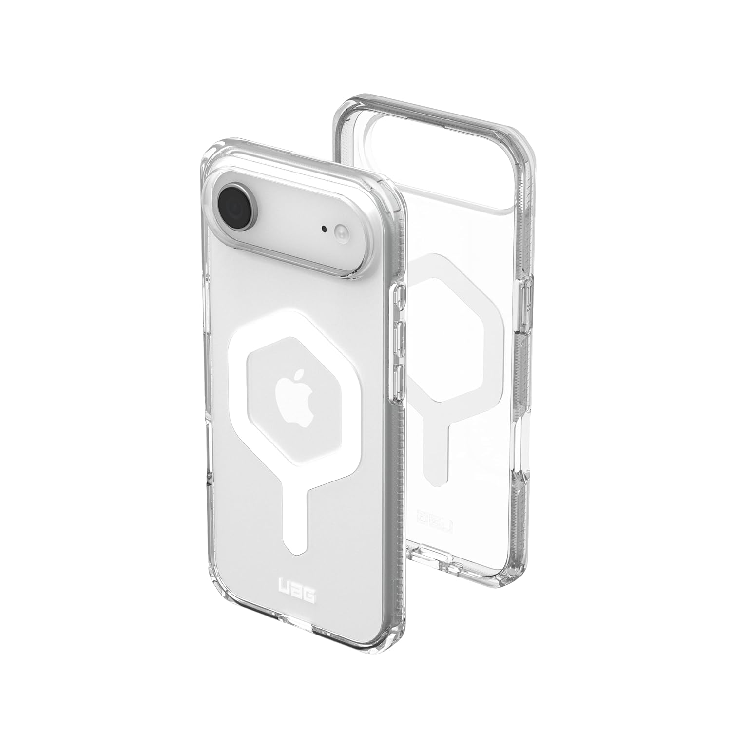 UAG Plyo Mag-Safe Compatible, Rugged Slim Anti-Yellowing Transparent Clear Shockproof Military Grade Protective Case/Cover Designed for iPhone 17 Air - Ice/White