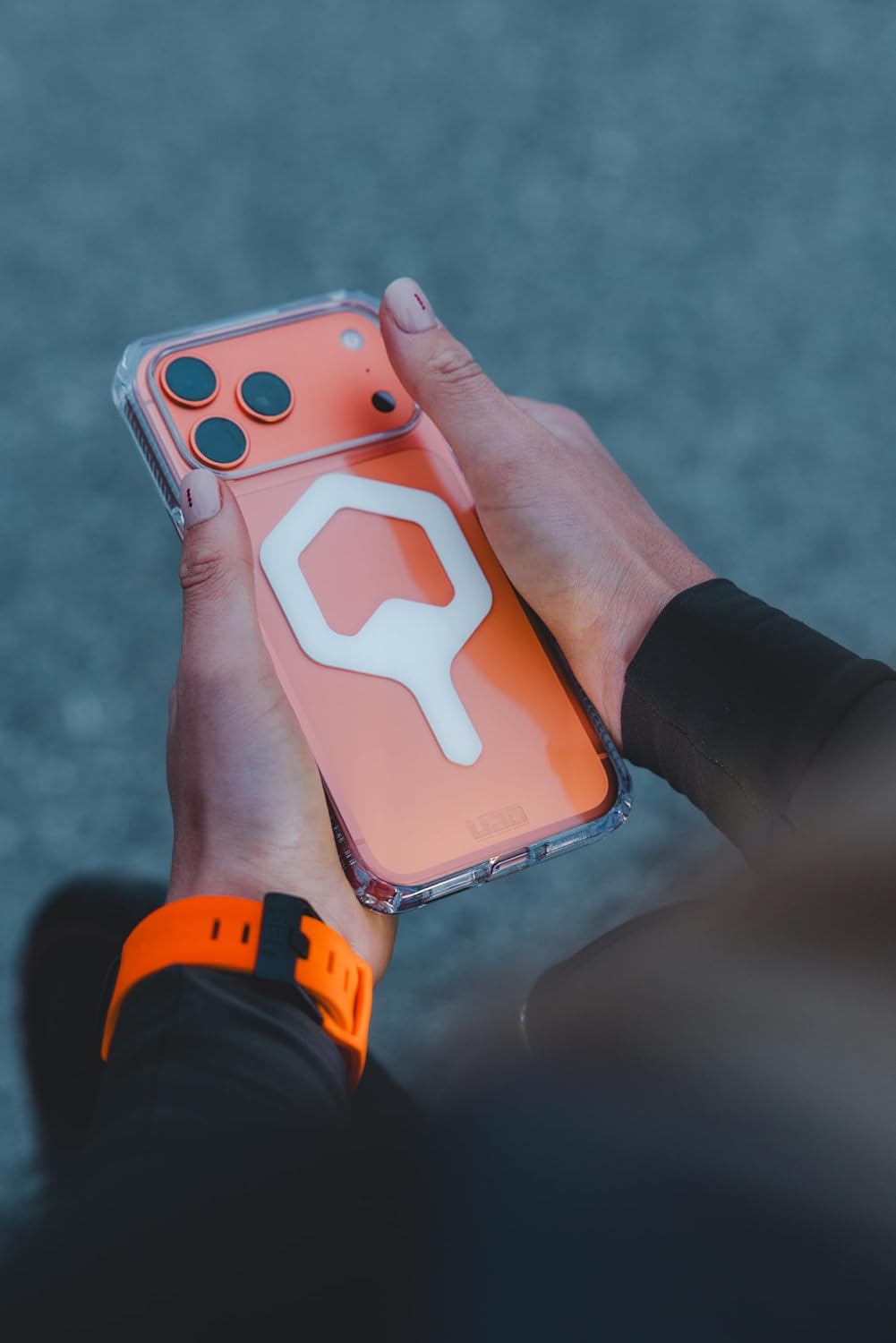 UAG Plyo Mag-Safe Compatible, Rugged Slim Anti-Yellowing Transparent Clear Shockproof Military Grade Protective Case/Cover Designed for iPhone 17 Air - Ice/White