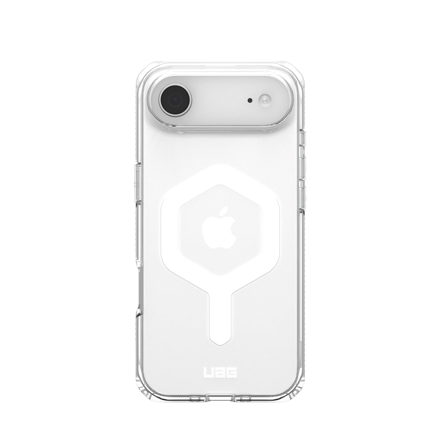 UAG Plyo Mag-Safe Compatible, Rugged Slim Anti-Yellowing Transparent Clear Shockproof Military Grade Protective Case/Cover Designed for iPhone 17 Air - Ice/White