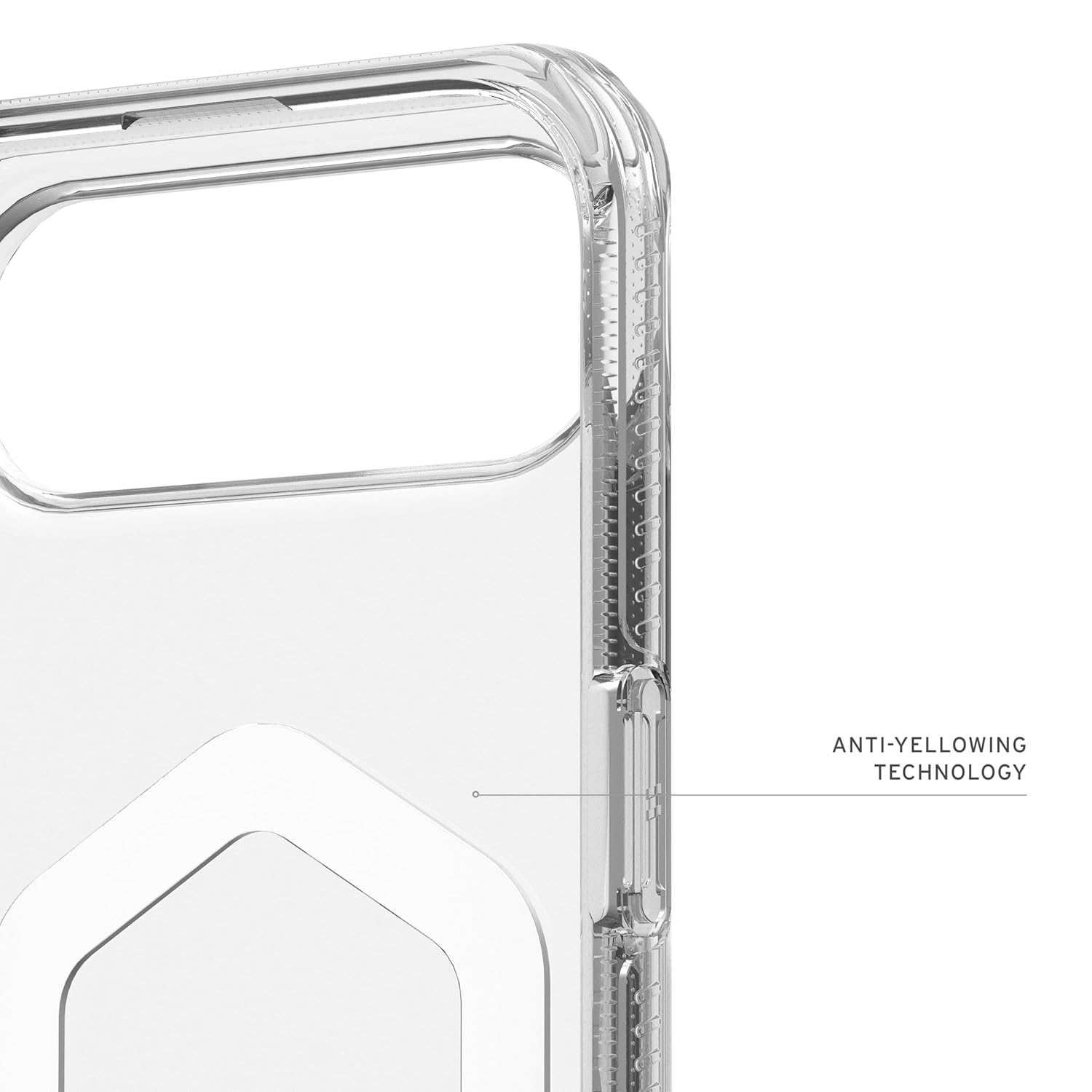 UAG Plyo Mag-Safe Compatible, Rugged Slim Anti-Yellowing Transparent Clear Shockproof Military Grade Protective Case/Cover Designed for iPhone 17 Air - Ice/White