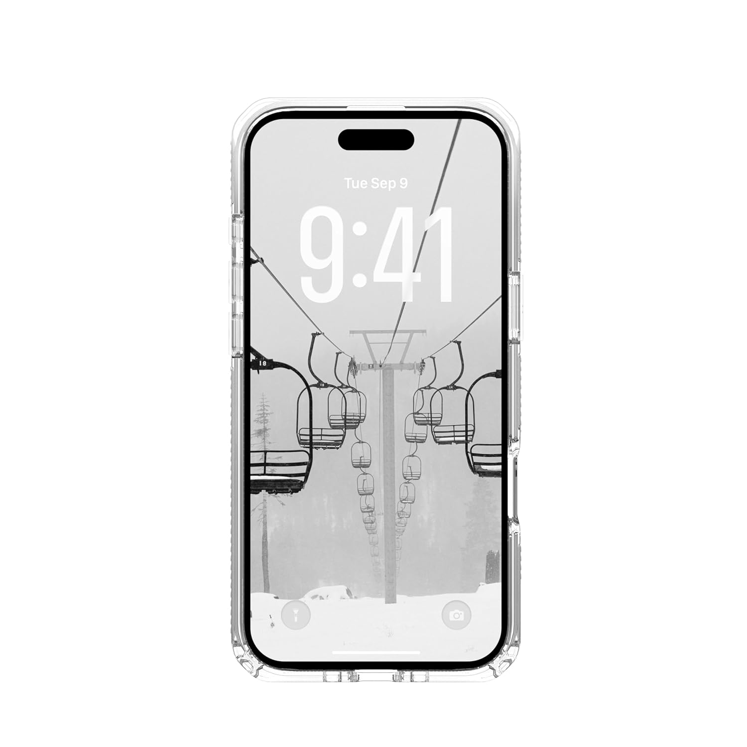UAG Plyo Mag-Safe Compatible, Rugged Slim Anti-Yellowing Transparent Clear Shockproof Military Grade Protective Case/Cover Designed for iPhone 17 Air - Ice/White