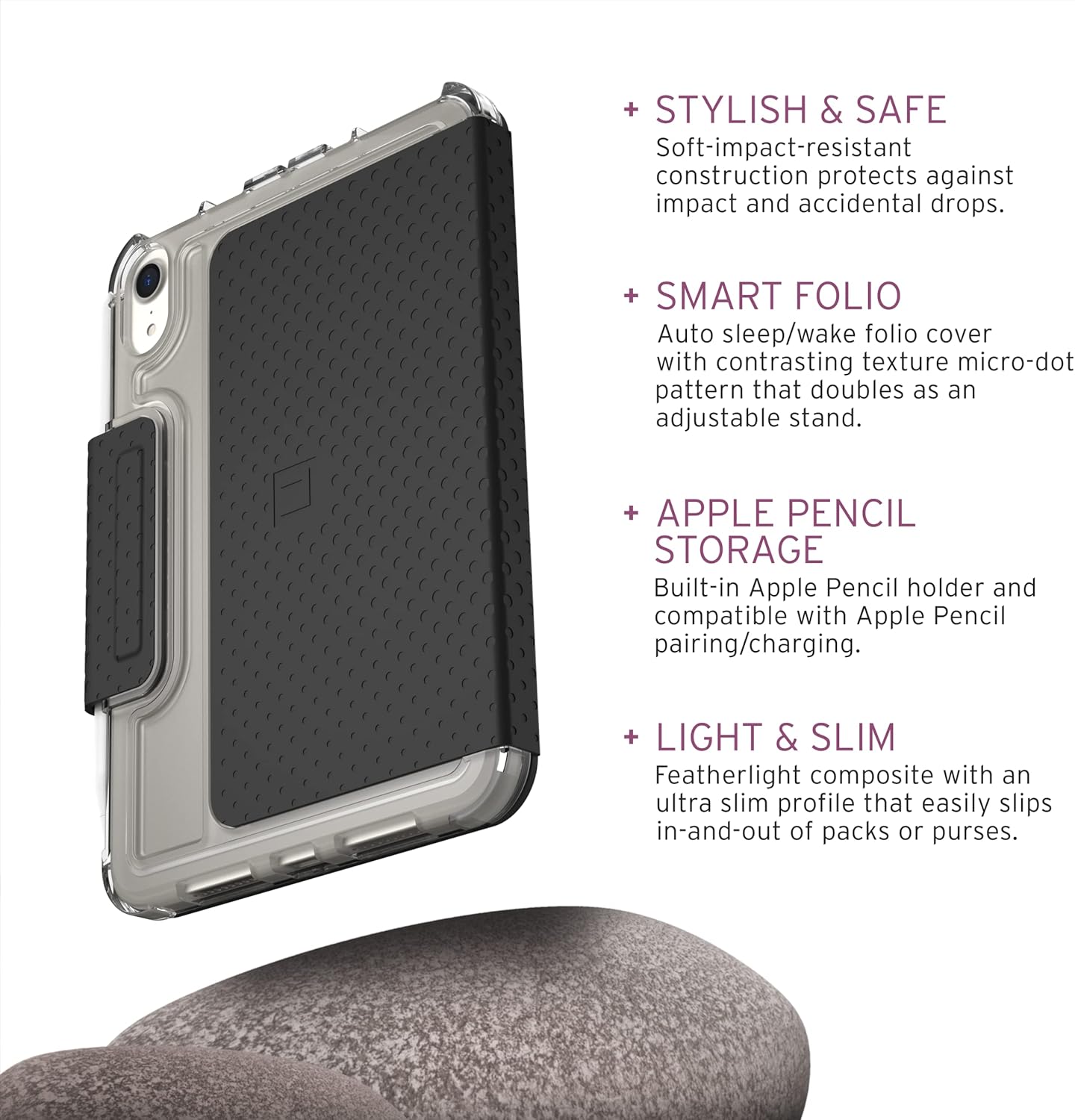 UAG Lucent Ultra-Slim Shockproof Folio Case for iPad Mini 7/6