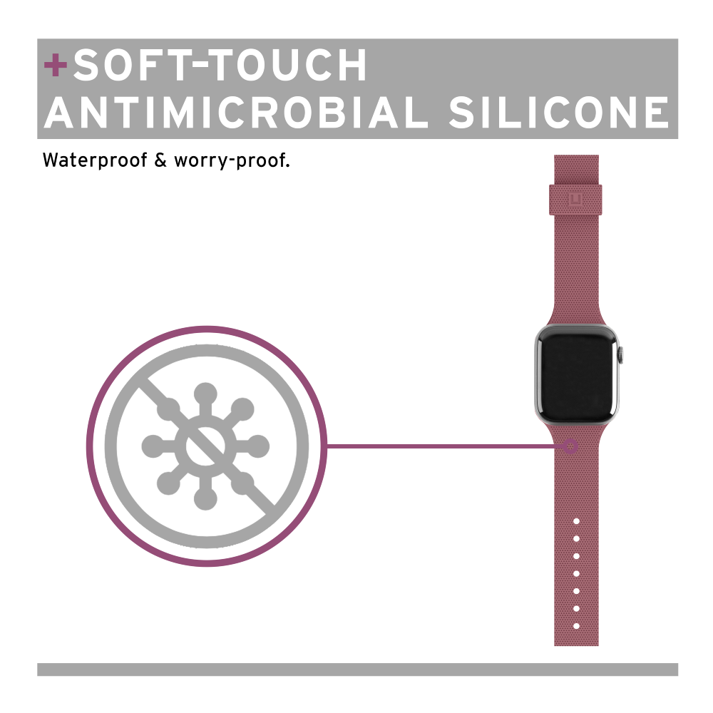UAG Apple Watch 42/44/45mm/Ultra DOT Silicone Strap - Aubergine