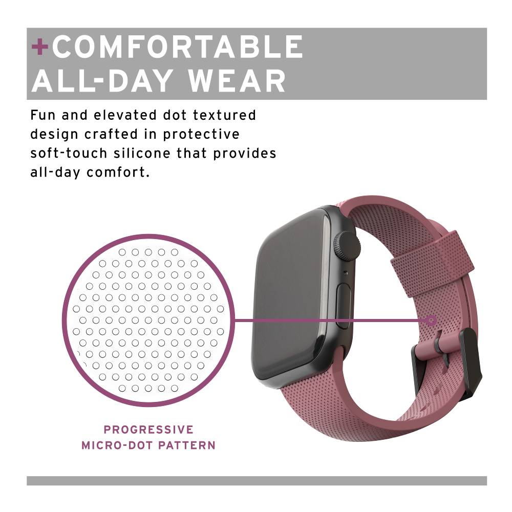 UAG Apple Watch 42/44/45mm/Ultra DOT Silicone Strap - Dust Rose