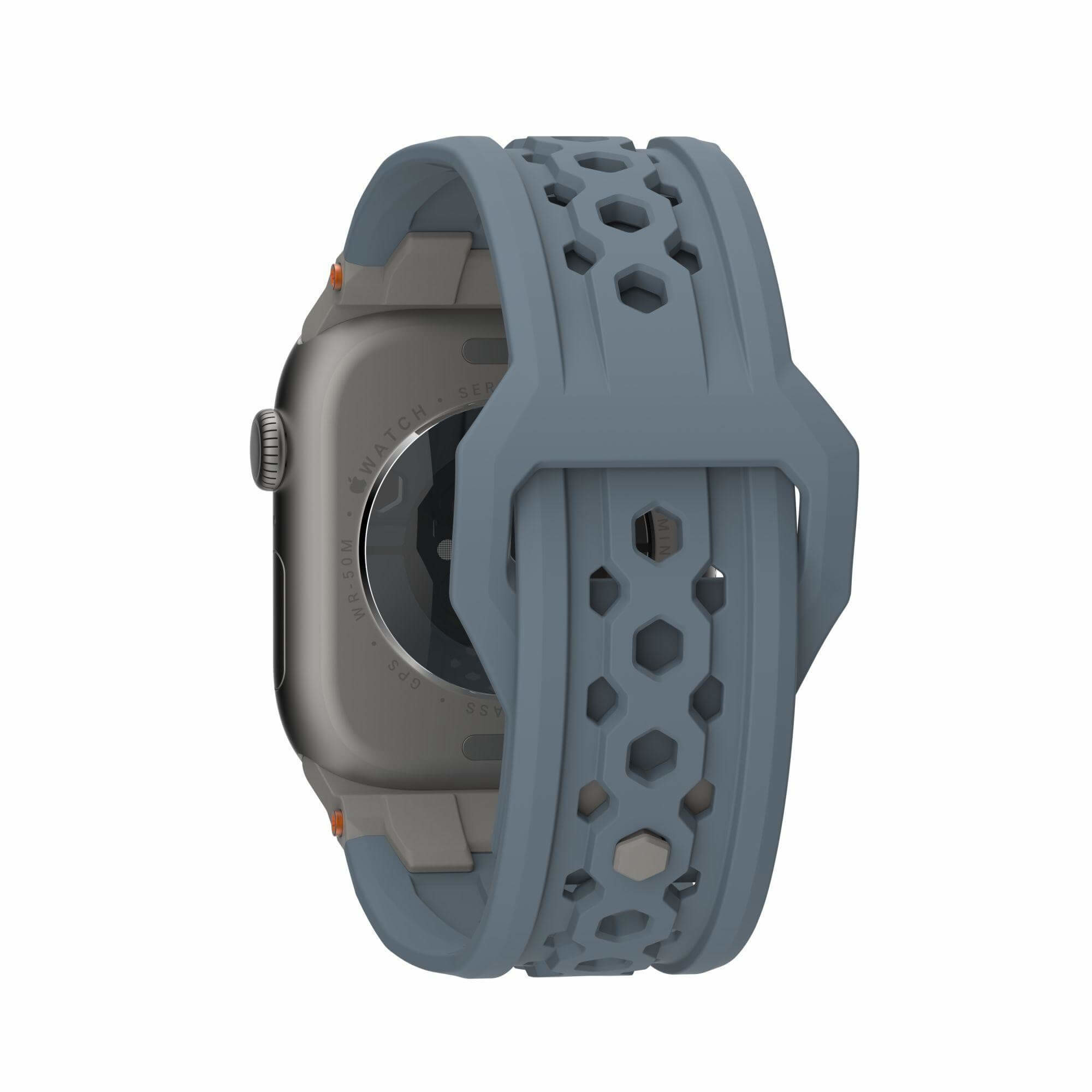 UAG Apple Watch 49/45/44/42 Monarch Strap - Cloud Blue/Titanium