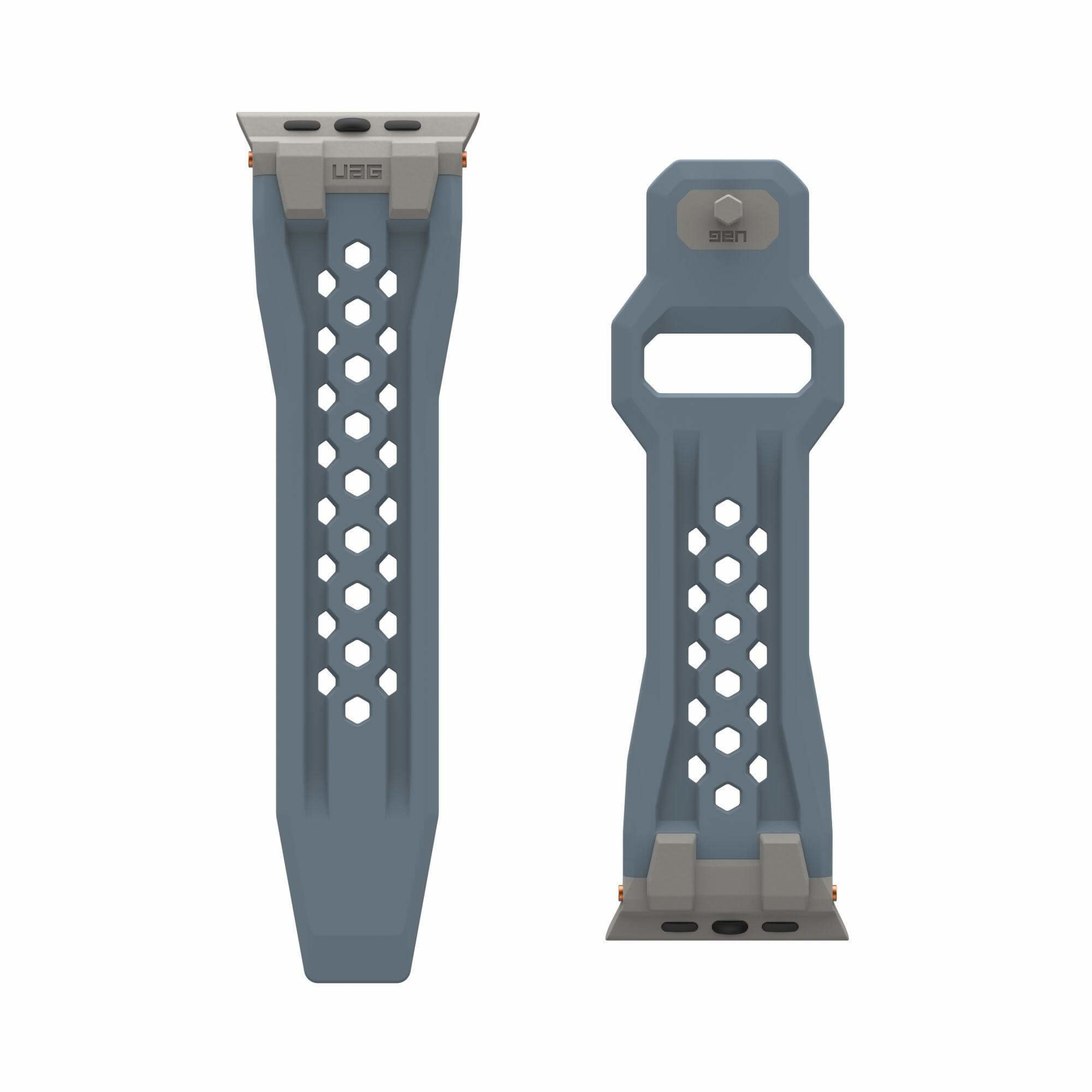 UAG Apple Watch 49/45/44/42 Monarch Strap - Cloud Blue/Titanium