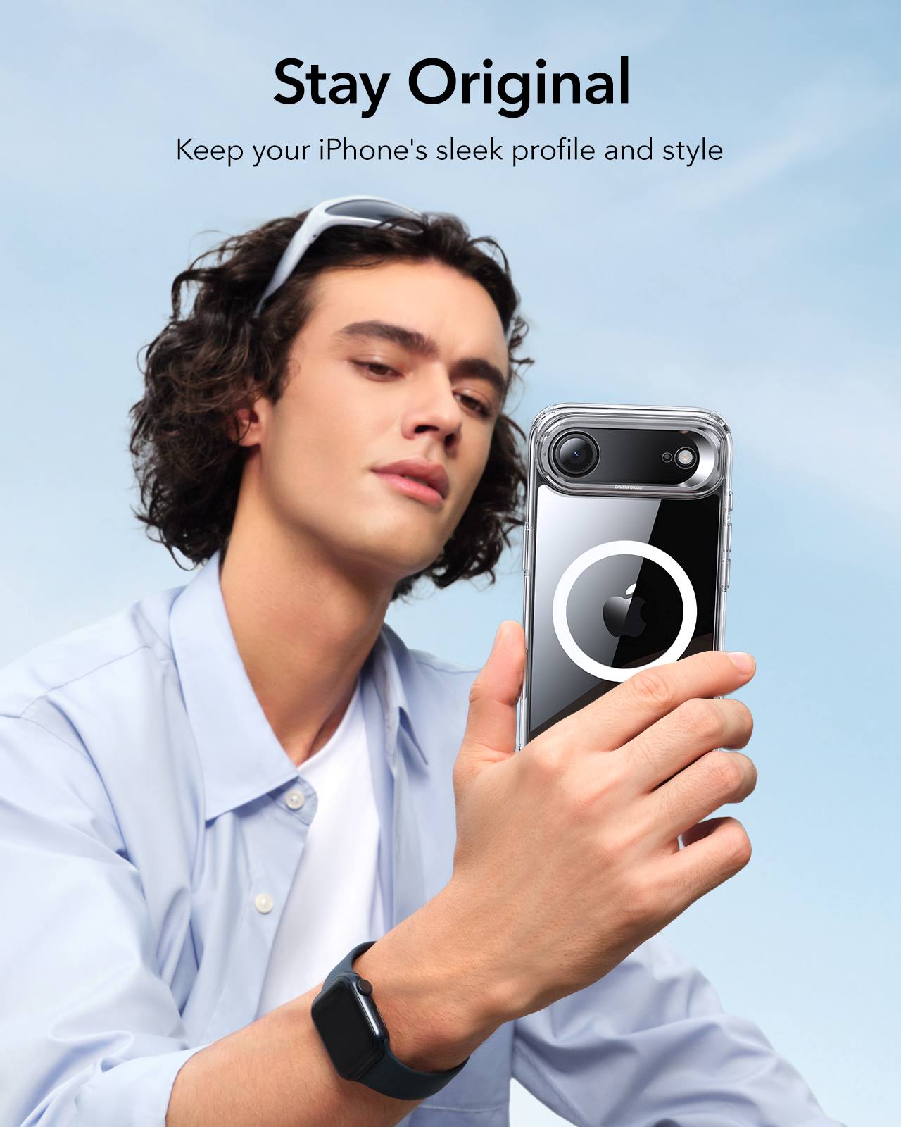 ESR iPhone 17 Air HaloLock Classic Hybrid Case with Stash Stand (Camera Control Button) Case