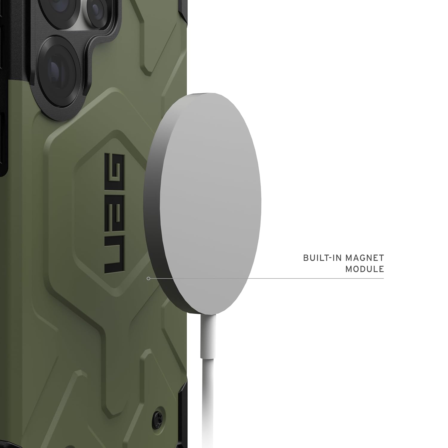 UAG Pathfinder Rugged Featherlight Shockproof Protective Case/Cover Designed for Galaxy S25 Ultra 5G (2025), Magnetic Charging Compatible-Olive Drab