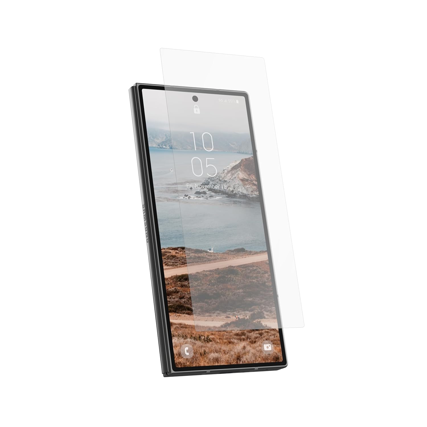 UAG Glass Shield Clear - Anti-Fingerprint Ultra HD Scratch Resistant Bubble Free Tempered Glass Designed for Galaxy Z Fold 7 (2025) - Clear