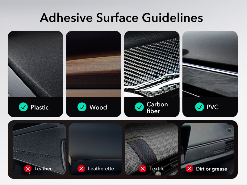 ESR mini Dashboard Phone Mount (Magsafe) Black Carbon Fiber with Magnetic Rings