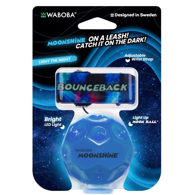 Waboba LED Bounceback x Moonshine Ball - Blue