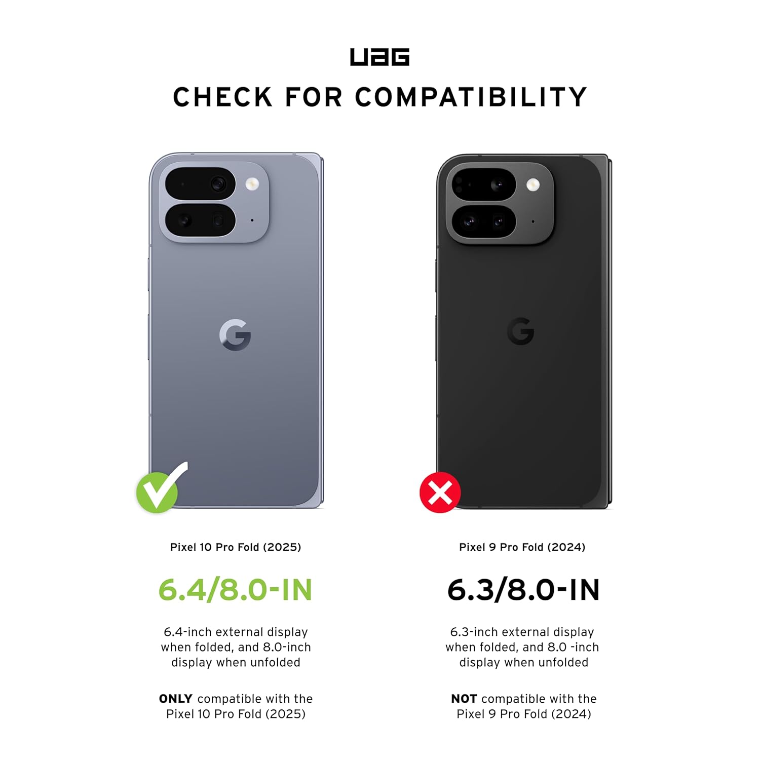 UAG Mouve Case for Pixel 10 Pro Fold &ndash; Clear Rugged Protection