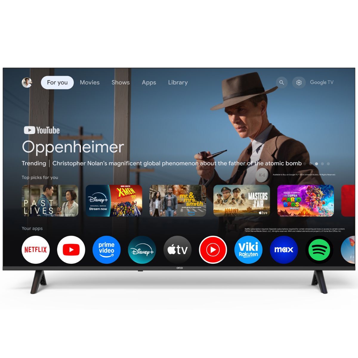 Orca 65 Inch UHD - 4k Android Smart TV