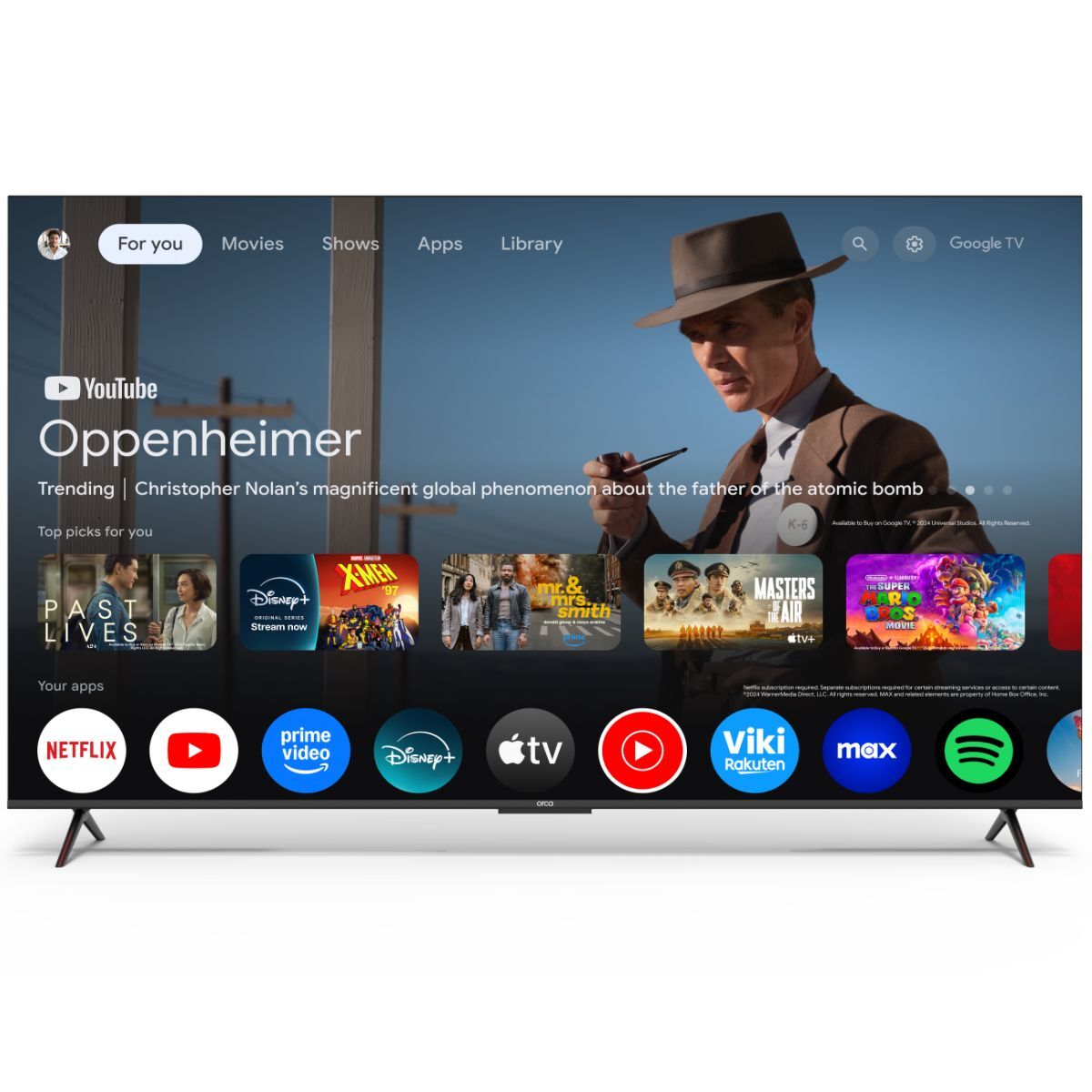 Orca 75 Inch UHD - 4k Android Smart TV