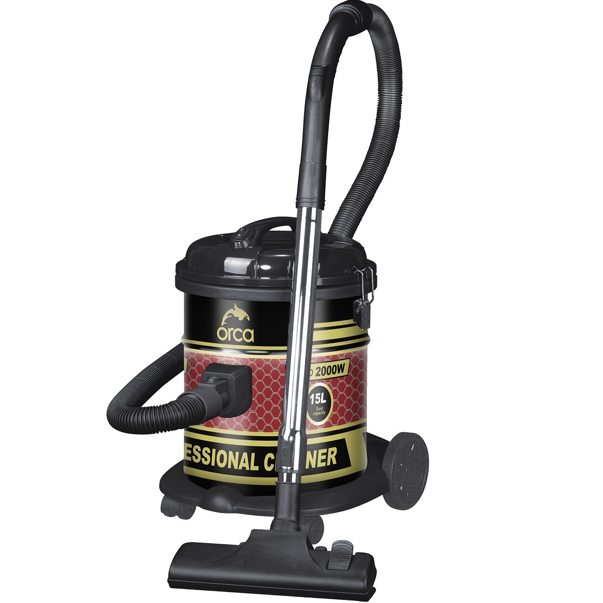 Orca Drum Vacuum Cleaner 15 Liters 2000 Watts - OR-DVC-1520