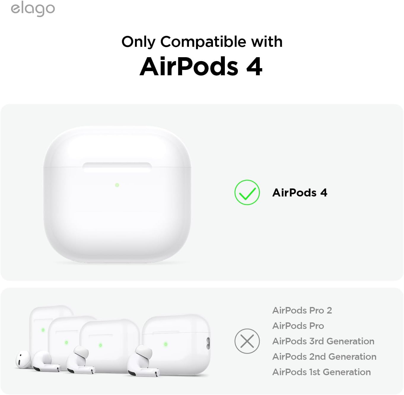Elago AirPods 4 Silicone Hang case - Sand Pink