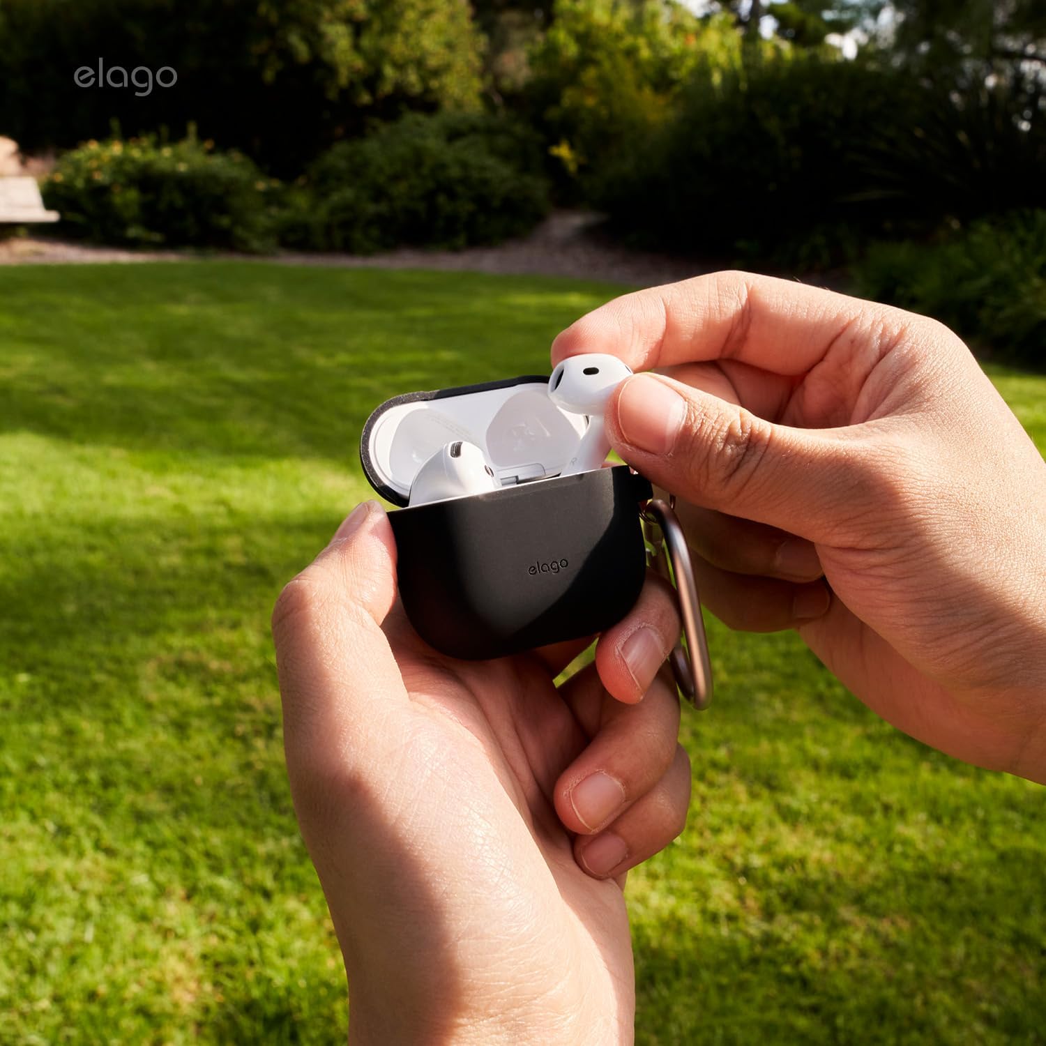Elago AirPods 4 Silicone Hang case - Sand Pink