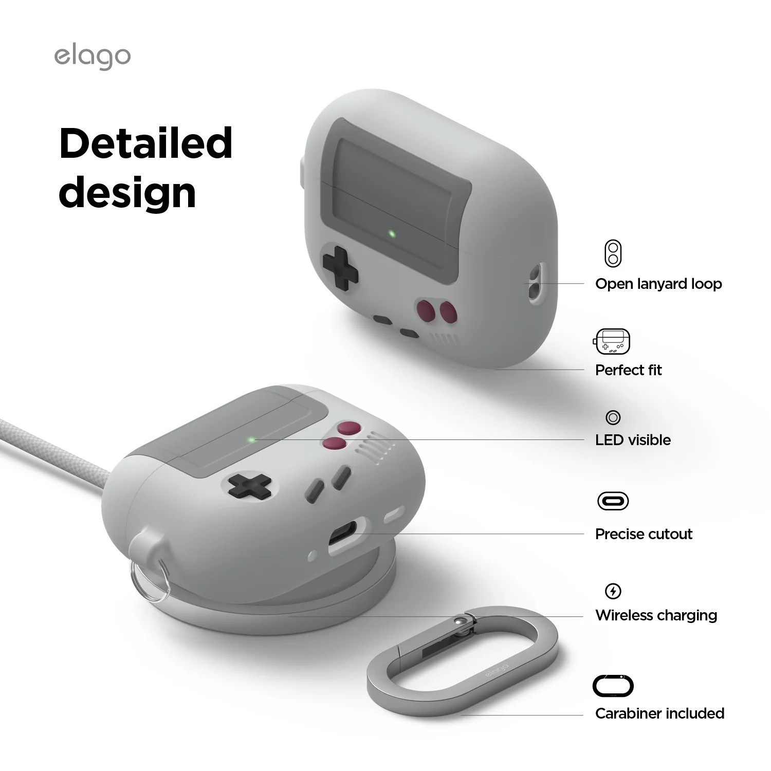 Elago AirPods Pro 3 AW5 Case - Light Gray