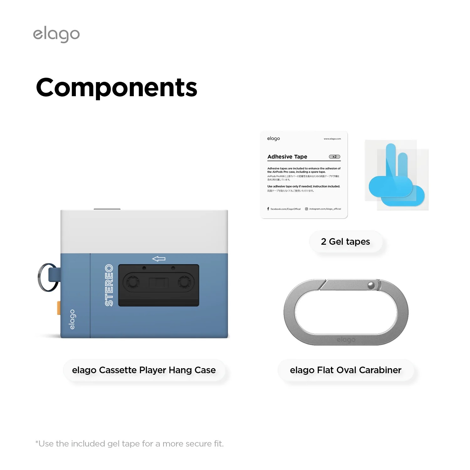 Elago AirPods Pro 3 Cassette Player Hang Case - Blue