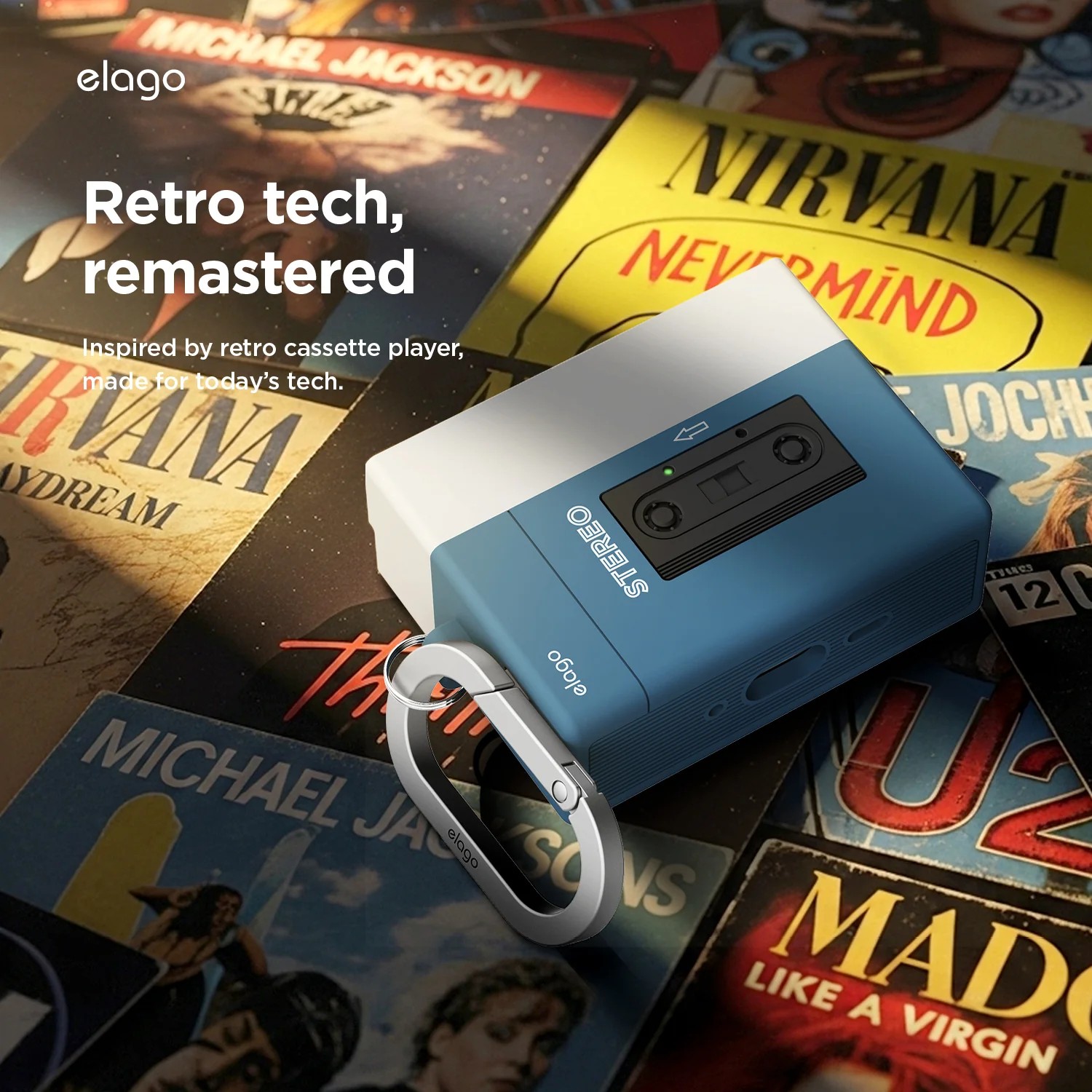 Elago AirPods Pro 3 Cassette Player Hang Case - Blue